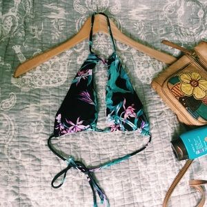 L.A. Hearts Black Halter Bikini Top,